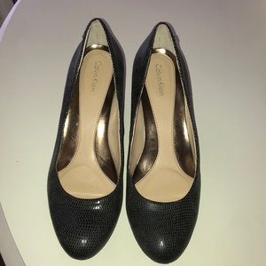 Calvin Klein grey wedges